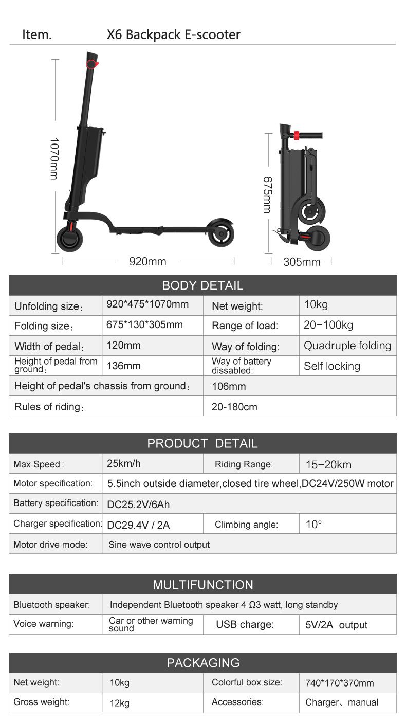 X6- e-scooter