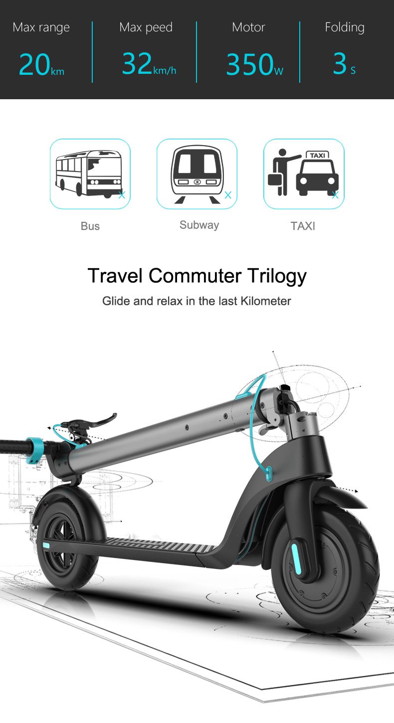 X7 E-SCOOTER Off-road air wheel folding scooter
