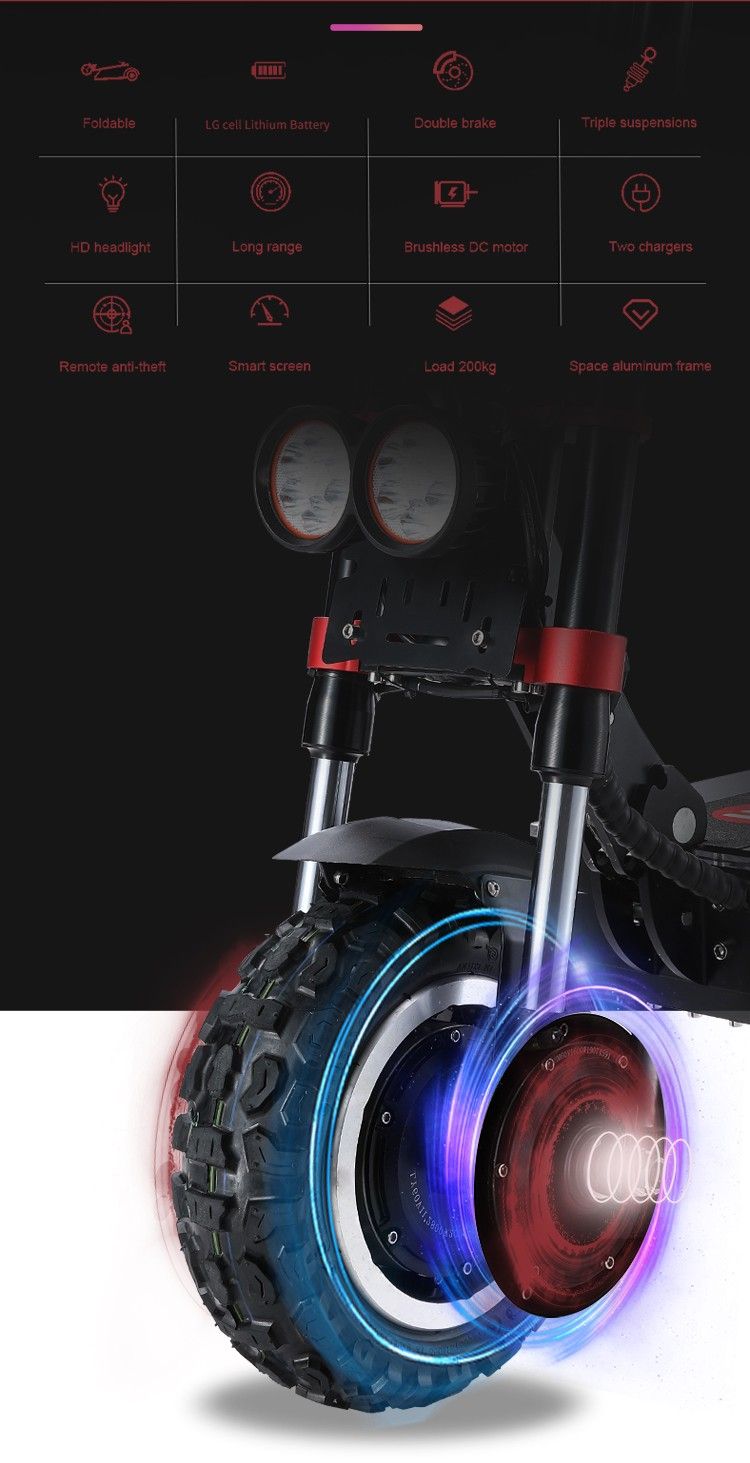 X5 11inch ELECTRIC SCOOTER 50MPH 5600W